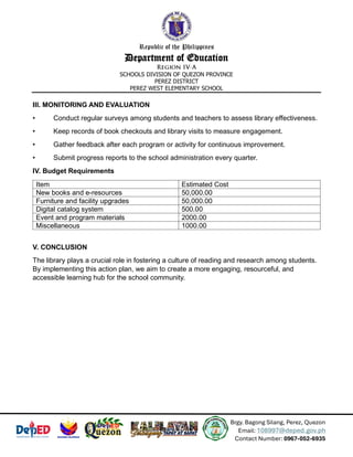 school Library Action Plan for school year 2024.pdf