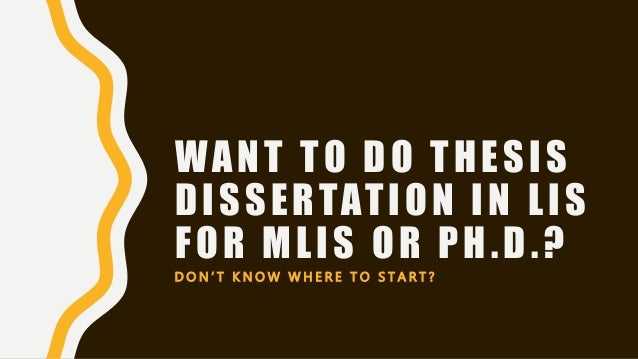 Dissertation in library science