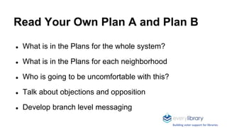 Read Your Own Plan A and Plan B
● What is in the Plans for the whole system?
● What is in the Plans for each neighborhood
...