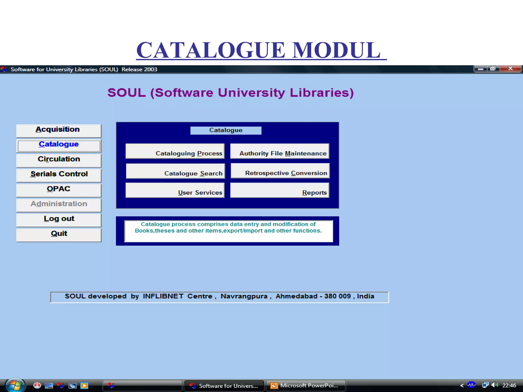 26
CATALOGUE MODUL
 