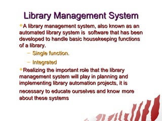 Advanced Library Automation System
