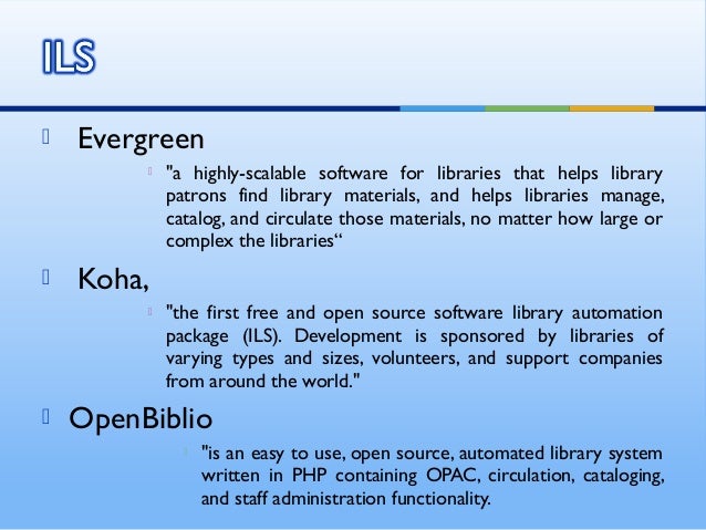 Koha library management software