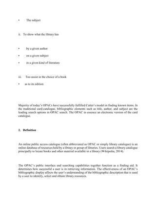 Opac Example Comprehensive Guide to Library Automation and Online Public Access ...