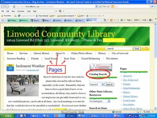 01/21/11 Workshop on Web Technology in Library Services Pages 