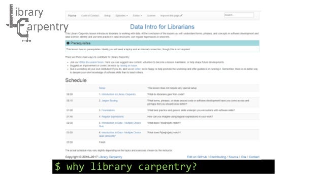 Library Carpentry Case Studies rscd2018