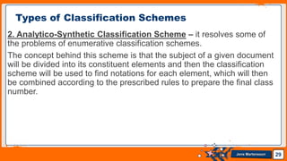 Enumerative Classification Example Library classification | PPTX