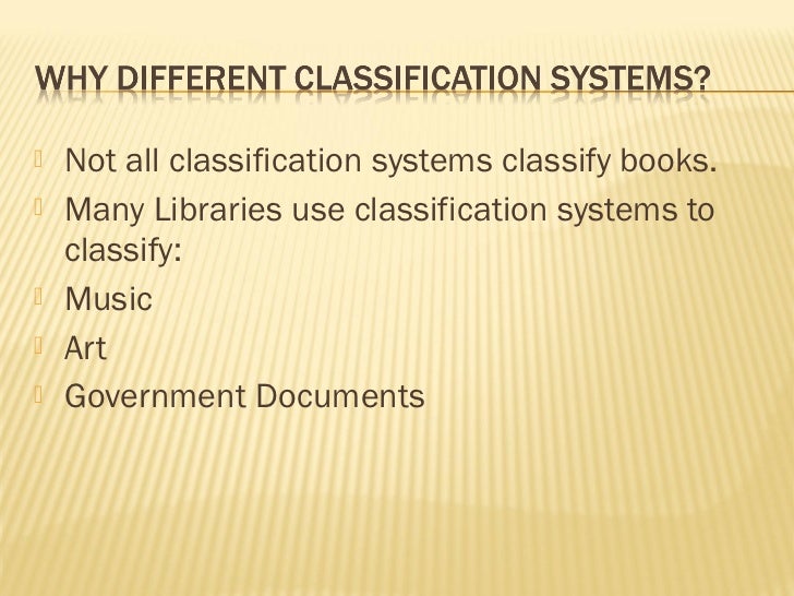 Library classification systems.ppt 2011