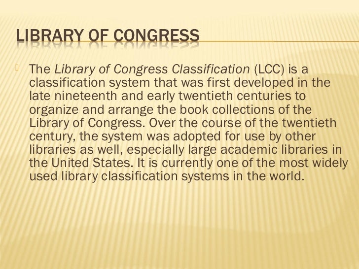 Library classification systems.ppt 2011