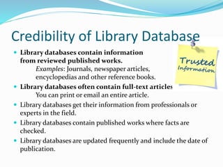 Library Database and Google Scholar | PPTX | Search | Internet