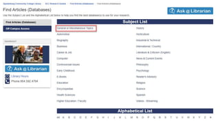 Library Databases Tutorial Ppt Library Databases Tutorial Ppt