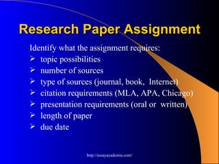 Library Develop Research Paper | PPT