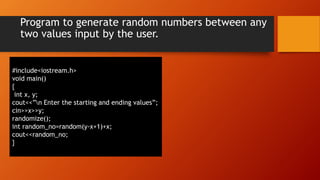 Library functions in c++ | PPTX