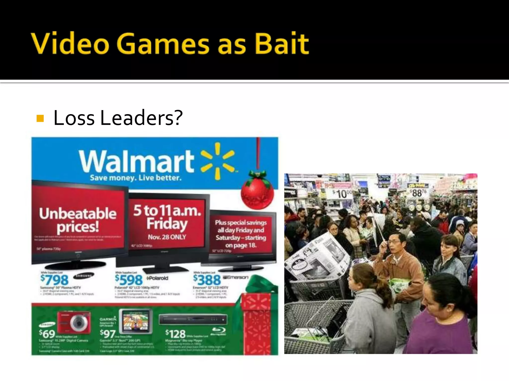Video Games as BaitLoss Leaders?