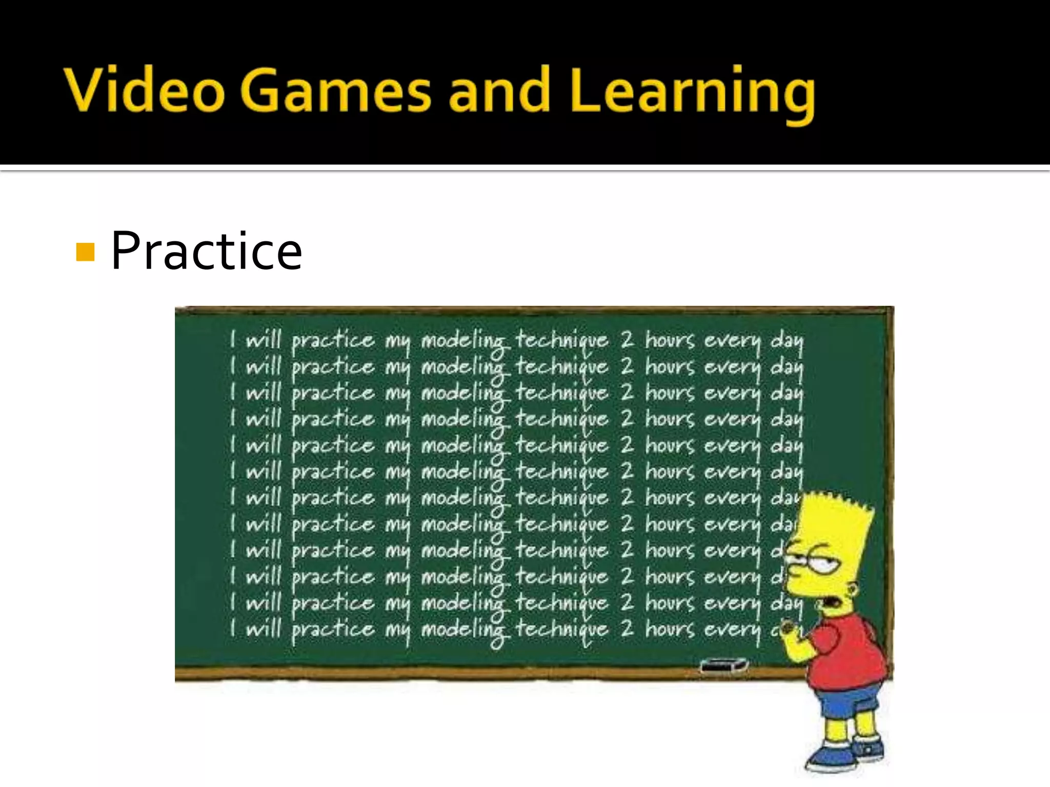 Video Games and LearningPractice