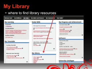 My Library
- where to find library resources
 