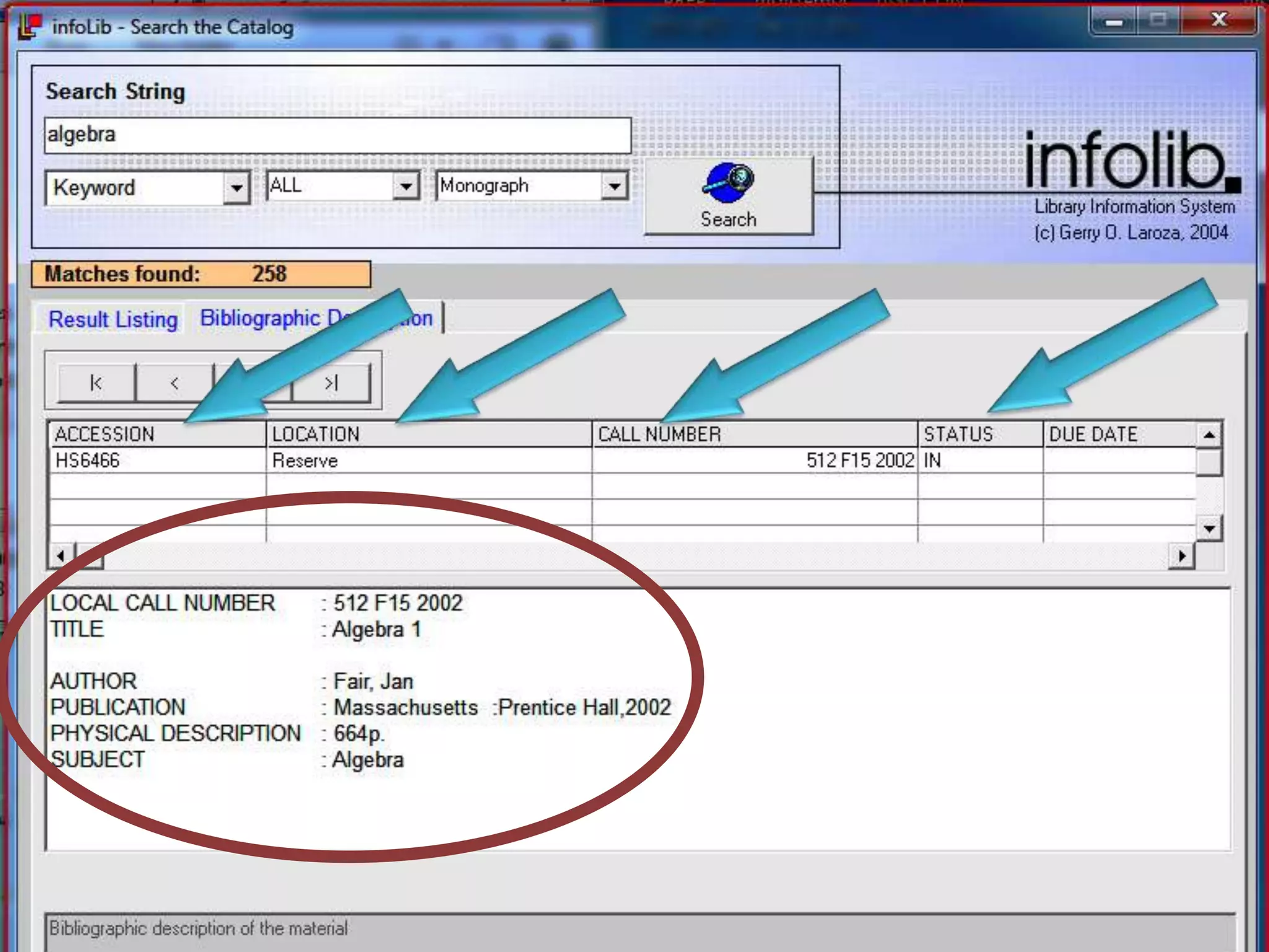 Library instruction(opac)