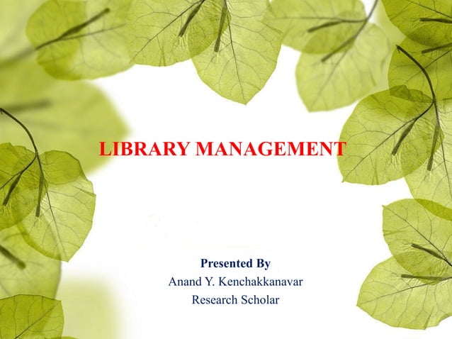 Library management | PPT