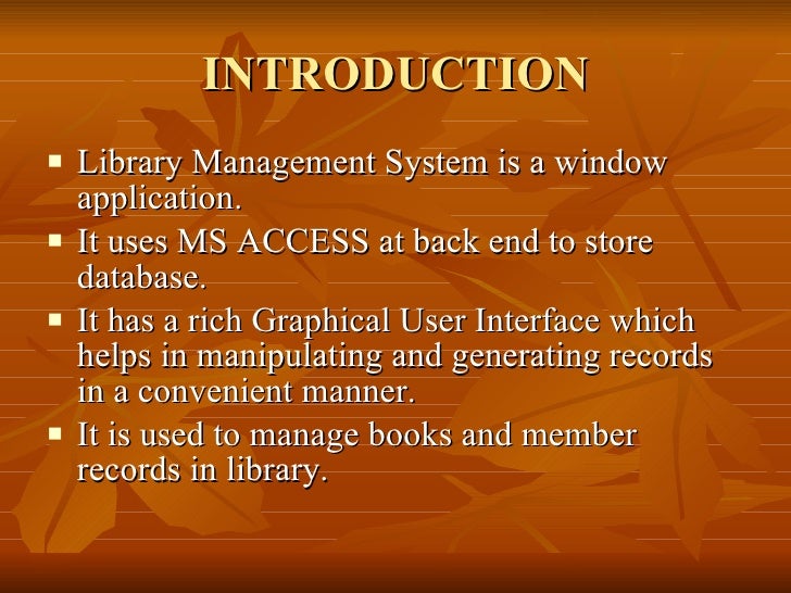 Library management system