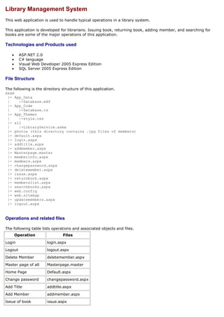 Library management system | DOCX | Databases | Computer Software and ...