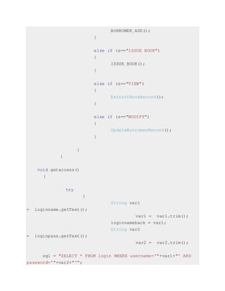 Library management system | DOCX