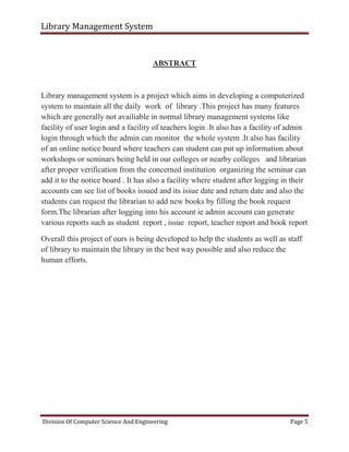 Library management system | PDF
