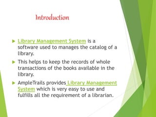 Library management system | PPTX | Databases | Computer Software and ...