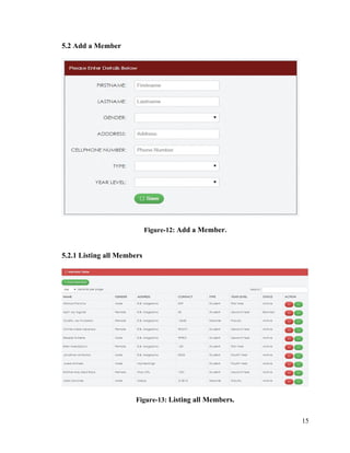 15
5.2 Add a Member
Figure-12: Add a Member.
5.2.1 Listing all Members
Figure-13: Listing all Members.
 