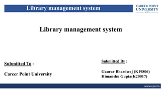 Library Management System | PPT