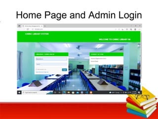 Home Page and Admin Login
 