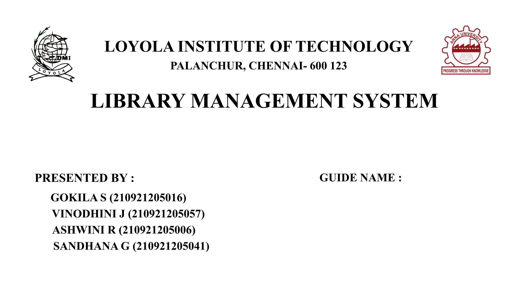 LIBRARY MANAGEMENT SYSTEM.pptx for students | PPT