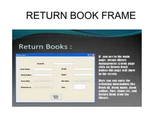 RETURN BOOK FRAME
 