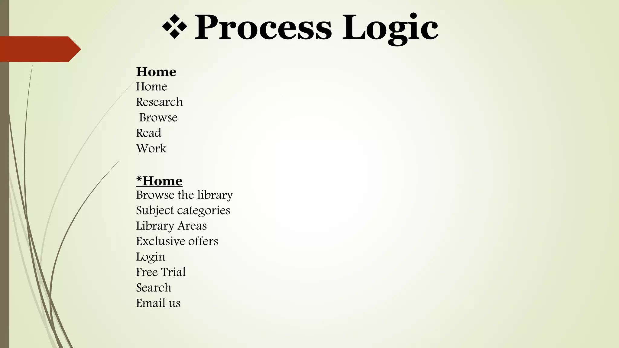 Process Logic
Home
Home
Research
Browse
Read
Work
*Home
Browse the library
Subject categories
Library Areas
Exclusive offers
Login
Free Trial
Search
Email us
 