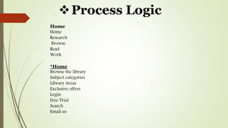 Process Logic
Home
Home
Research
Browse
Read
Work
*Home
Browse the library
Subject categories
Library Areas
Exclusive offers
Login
Free Trial
Search
Email us
 