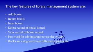 Library Management System Using C . PPTX | PPTX | Operating Systems ...