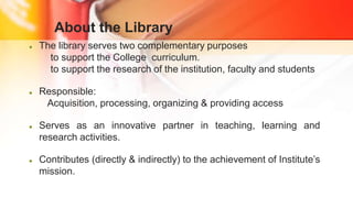 Library orientation for students | PPTX