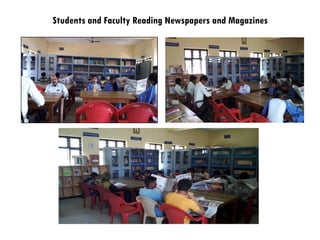 Students and Faculty Reading Newspapers and Magazines
 