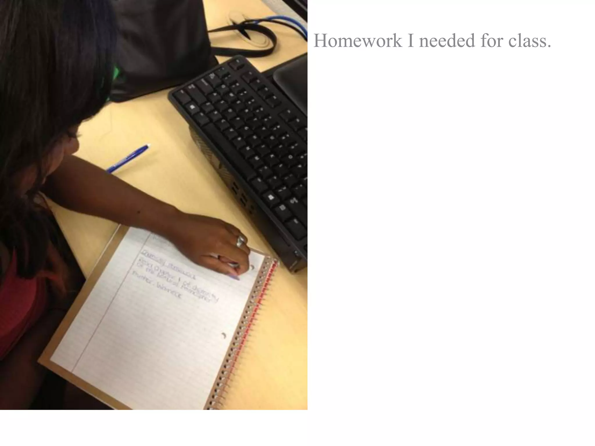 Homework I needed for class.