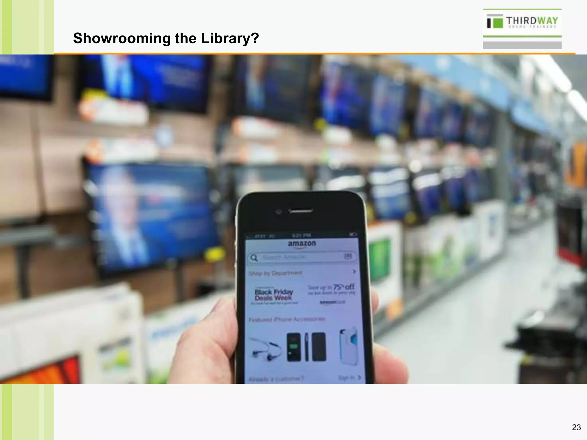 23
Showrooming the Library?
 