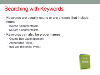 Library research methods | PPTX