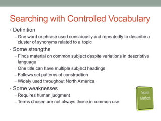 Library research methods | PPTX