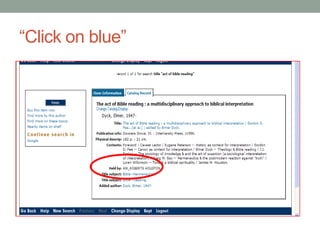 Library research methods | PPTX