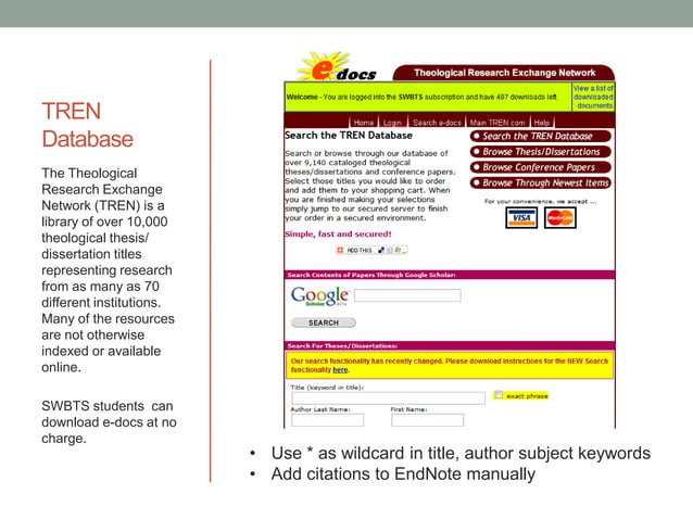 Library research methods | PPTX | Databases | Computer Software and ...