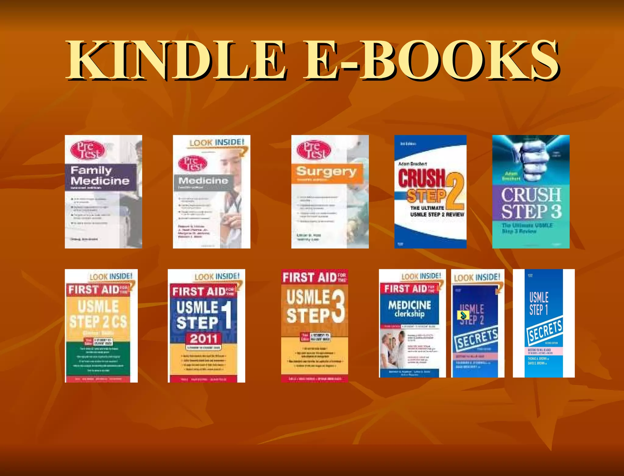 KINDLE E-BOOKS 