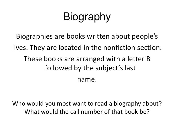 what is a fictional biography called