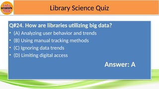 Emerging library information science MCQs | PPTX