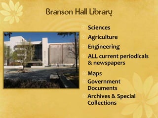 Branson Hall LibrarySciences