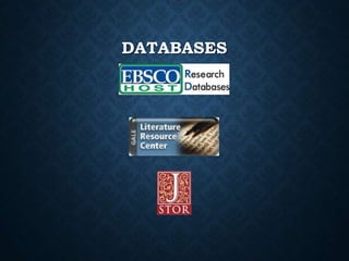 DATABASES
 
