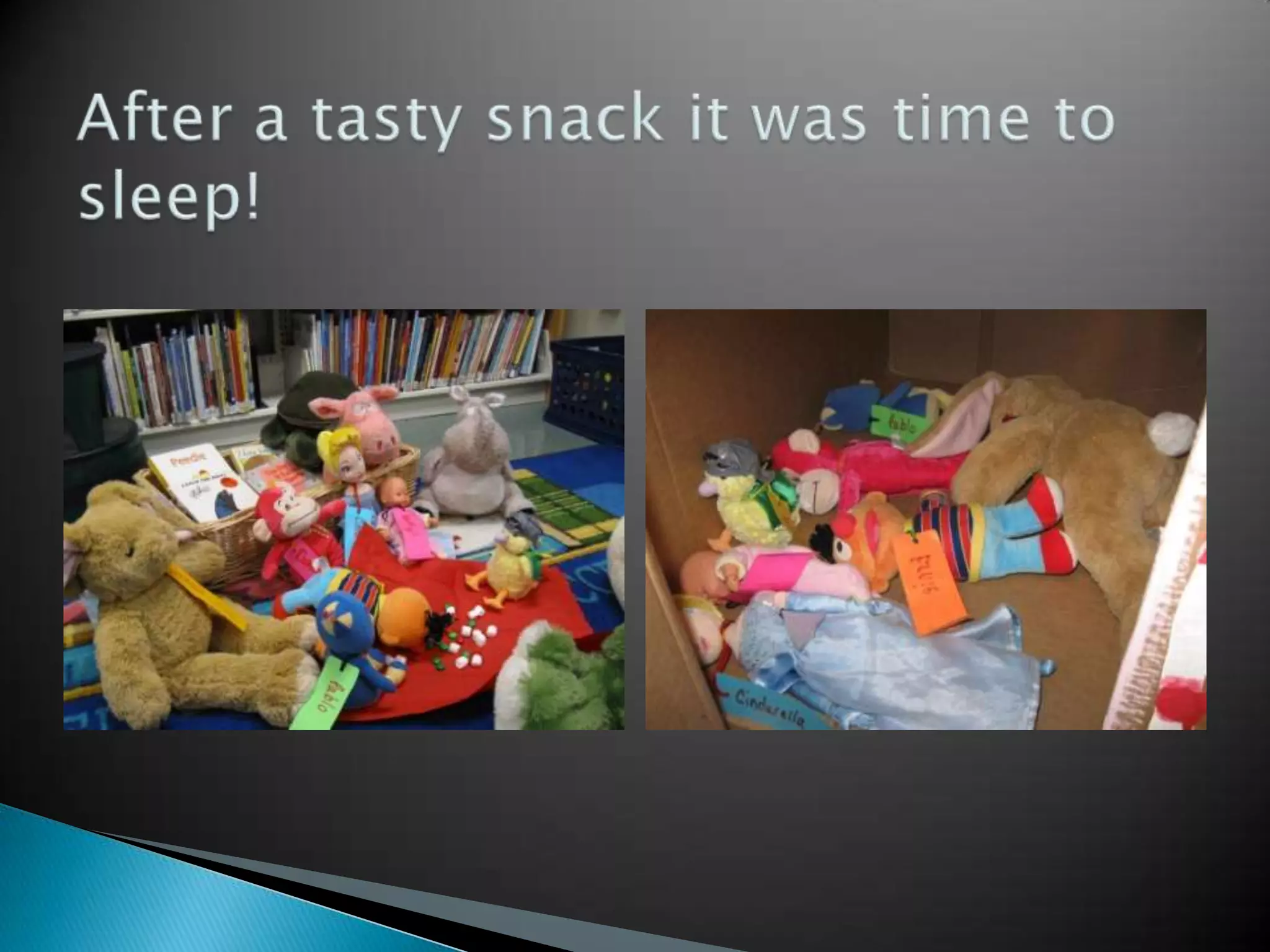 After a tasty snack it was time to sleep!