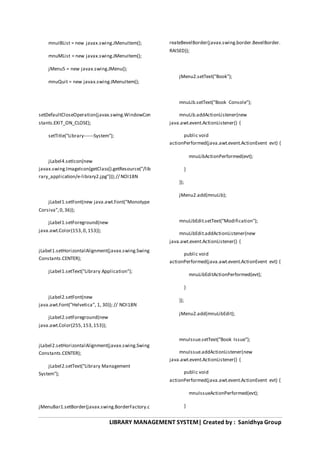 Library Managemnet System | DOCX