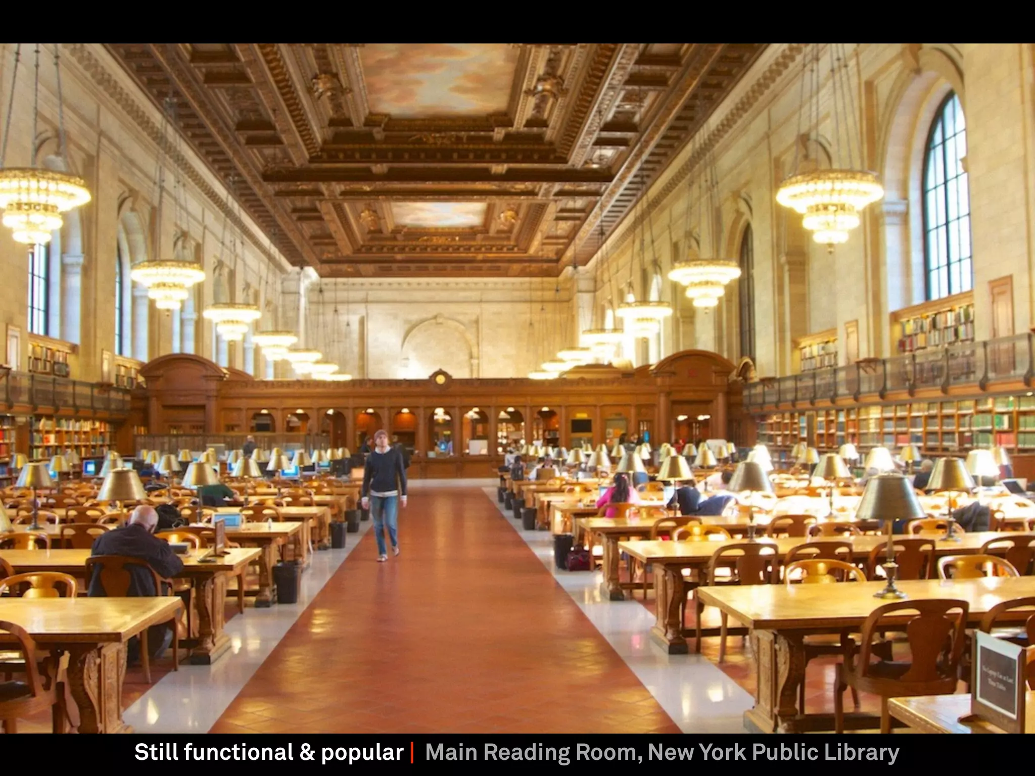 Still functional & popular | Main Reading Room, New York Public Library
 